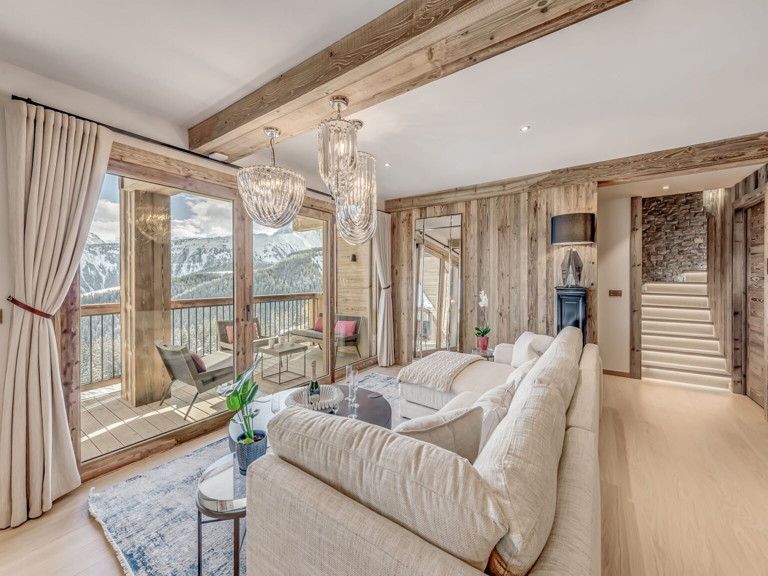 Serviced Apartment Penthouse B - Courchevel 1850 - living room 2