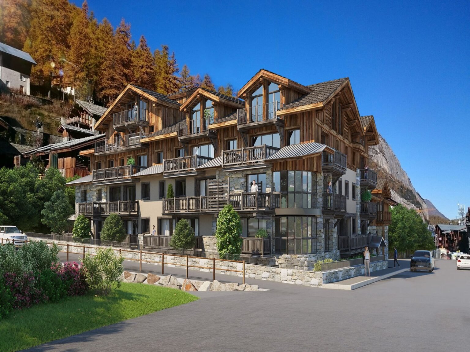 Ski-in ski-out exterior of Etoile Filante, a luxury chalet in Courchevel
